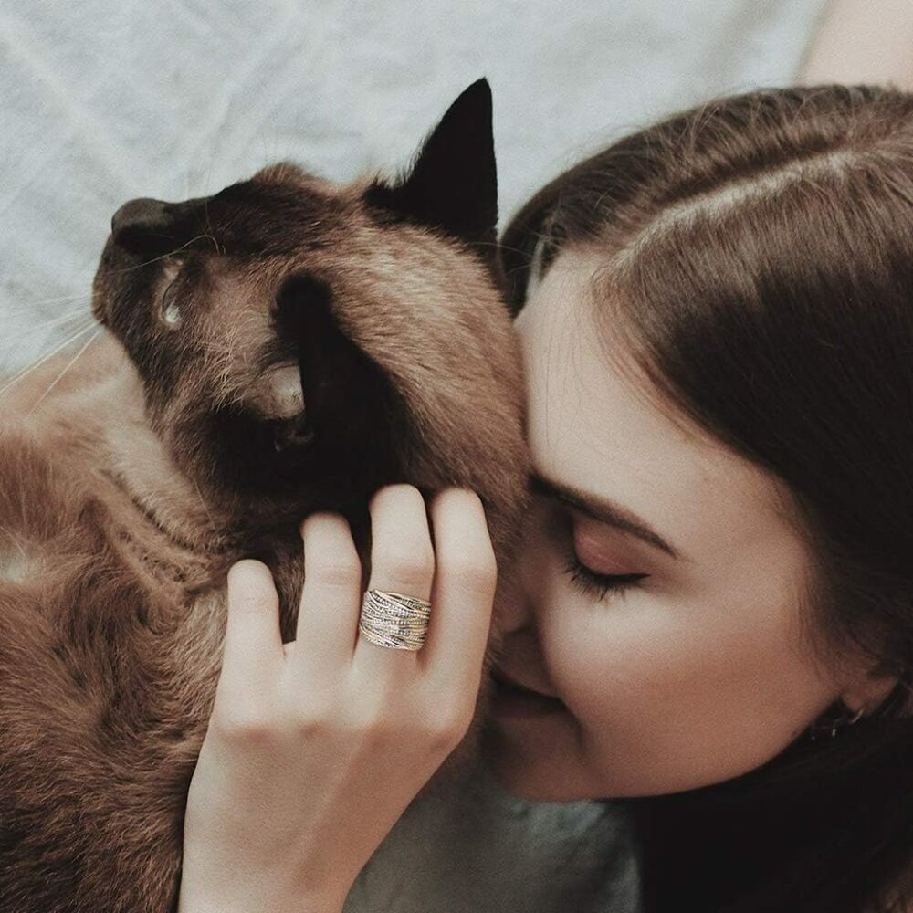 2 Tone Intertwined Crossover Statement Ring Fashi… - image 4